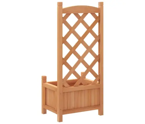Puķu Kaste Ar Špaleru, Brūna, Egles Masīvkoks Vidaxl