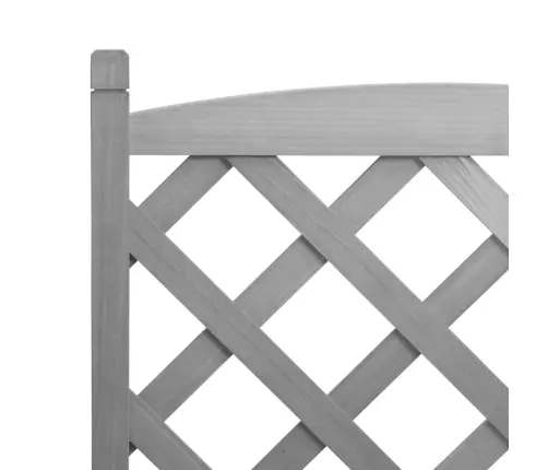 Puķu Kaste Ar Špaleru, Pelēka, Egles Masīvkoks Vidaxl