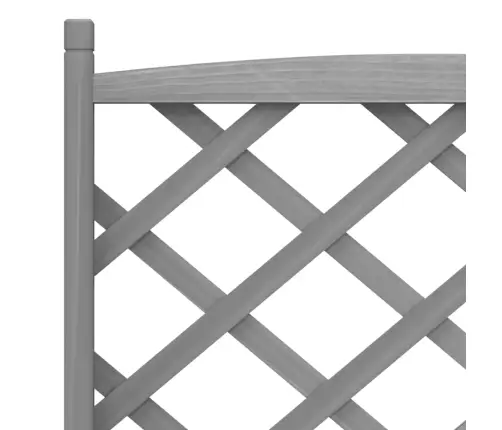 Puķu Kaste Ar Špaleru, Pelēka, Egles Masīvkoks Vidaxl