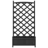 Puķu Kaste Ar Špaleru, Melna, Egles Masīvkoks Vidaxl