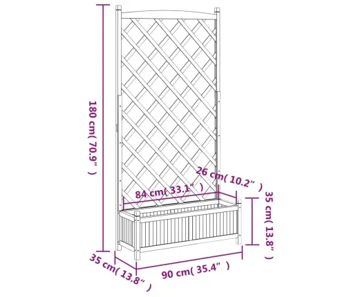 Puķu Kaste Ar Špaleru, Brūna, Egles Masīvkoks Vidaxl