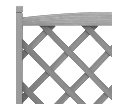 Puķu Kaste Ar Špaleru, Pelēka, Egles Masīvkoks Vidaxl