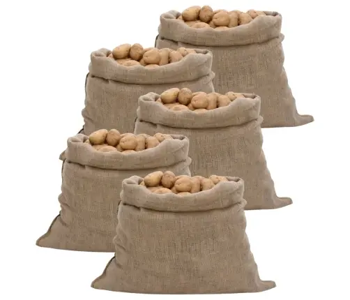 Džutas Maisi, 5 Gab., 100X110 Cm, 100% Džuta, 220 Gsm Vidaxl