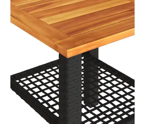 3-Daļīgs Bistro Mēbeļu Komplekts, Melna Pe Rotangpalma, Akācija Vidaxl 3-Daļīgs Bistro Mēbeļu Komplekts, Melna Pe Rotangpalma, Akācija Vidaxl