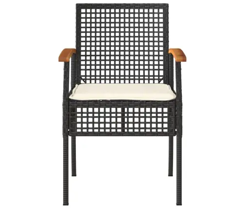 3-Daļīgs Bistro Mēbeļu Komplekts, Melna Pe Rotangpalma, Akācija Vidaxl 3-Daļīgs Bistro Mēbeļu Komplekts, Melna Pe Rotangpalma, Akācija Vidaxl