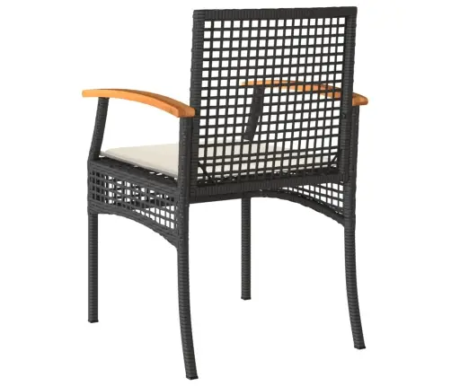 3-Daļīgs Bistro Mēbeļu Komplekts, Melna Pe Rotangpalma, Akācija Vidaxl 3-Daļīgs Bistro Mēbeļu Komplekts, Melna Pe Rotangpalma, Akācija Vidaxl