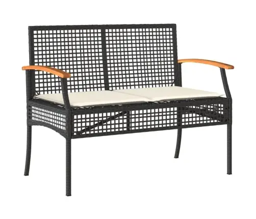 4-Daļīgs Dārza Mēbeļu Komplekts, Melna Pe Rotangpalma Vidaxl