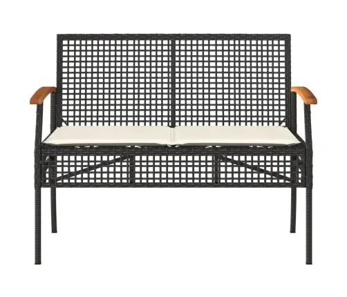 4-Daļīgs Dārza Mēbeļu Komplekts, Melna Pe Rotangpalma Vidaxl