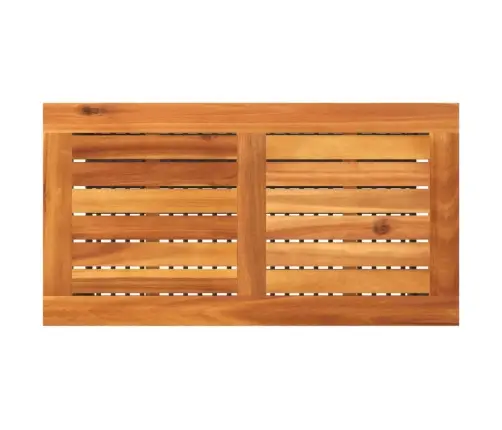 Sodo Stalas, Juodas, 70X38X42cm Poliratanas/Akacijos Mediena