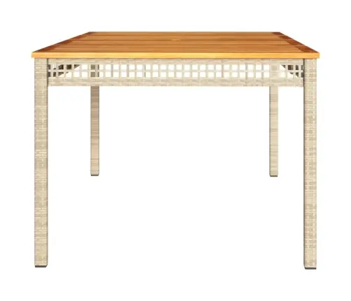 Dārza Galds, 180X90X75 Cm, Bēša Pe Rotangpalma, Akācijas Koks Vidaxl