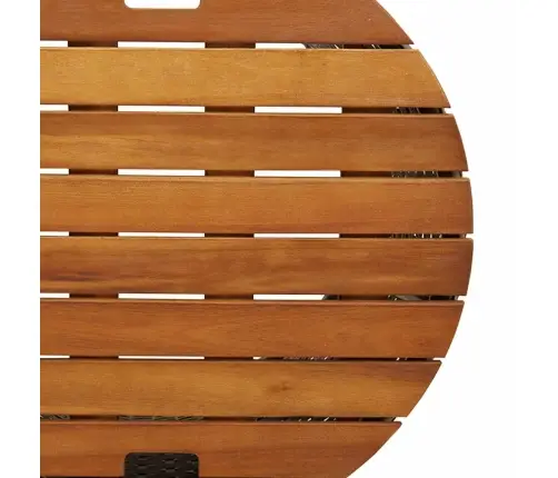 Dārza Galdiņi, 2 Gab., Koka Virsma, Bēši, Pe Rotangpalma Vidaxl