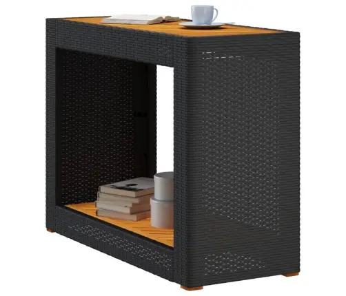 Aia Lisalaud Puidust Plaadiga, Must, 100X40X75 cm Polürotang