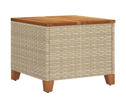 Aialaud, Beež, 45 X 45 X 37 cm Polürotang Ja Akaatsiapuit