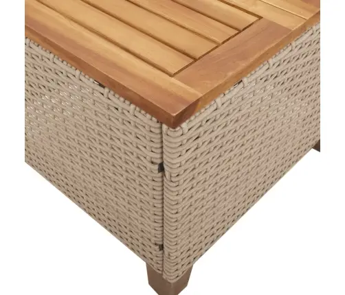 Aialaud, Beež, 45 X 45 X 37 cm Polürotang Ja Akaatsiapuit