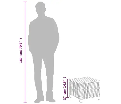 Aialaud, Beež, 45 X 45 X 37 cm Polürotang Ja Akaatsiapuit