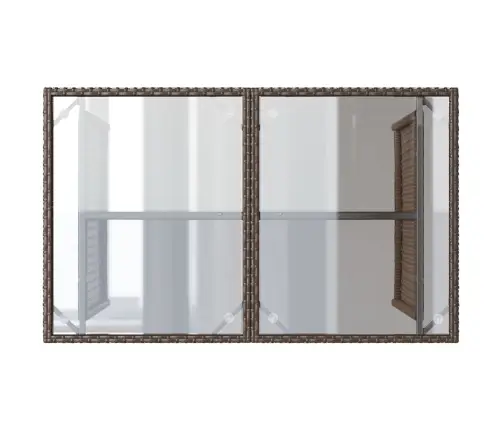 2-Daļīgs Dārza Mēbeļu Komplekts, Matrači, Brūna Pe Rotangpalma Vidaxl