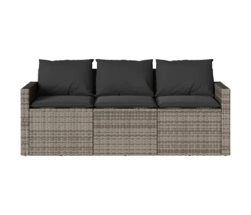 2-Osaline Aiamööbli Komplekt Patjadega, Hall, Polürotang