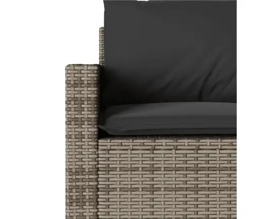 2-Osaline Aiamööbli Komplekt Patjadega, Hall, Polürotang