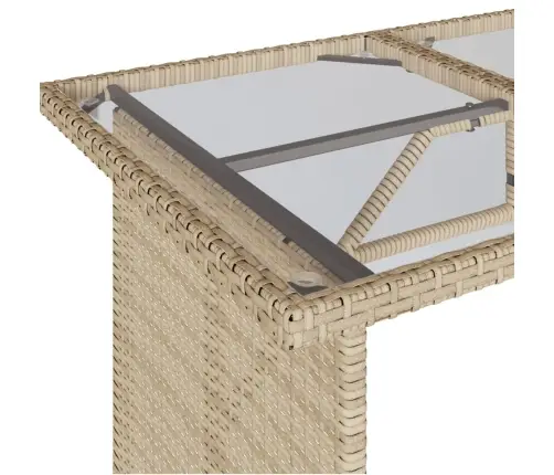 2-Daļīgs Dārza Mēbeļu Komplekts, Matrači, Bēša Pe Rotangpalma Vidaxl