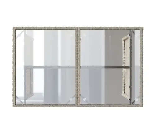 2-Daļīgs Dārza Mēbeļu Komplekts, Matrači,Gaiši Pelēka Pe Pinums Vidaxl