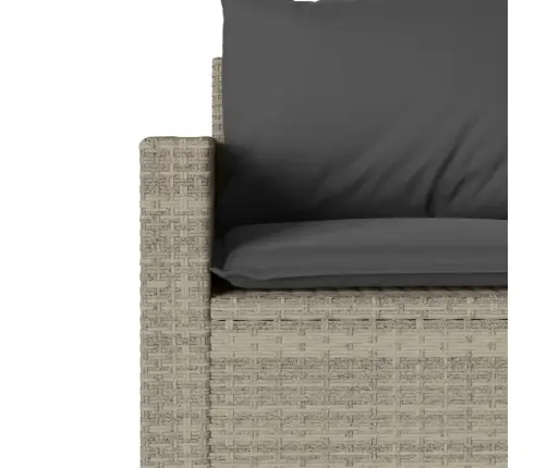 2-Daļīgs Dārza Mēbeļu Komplekts, Matrači,Gaiši Pelēka Pe Pinums Vidaxl