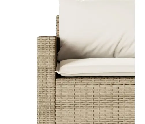 2-Daļīgs Dārza Mēbeļu Komplekts, Matrači, Bēša Pe Rotangpalma Vidaxl