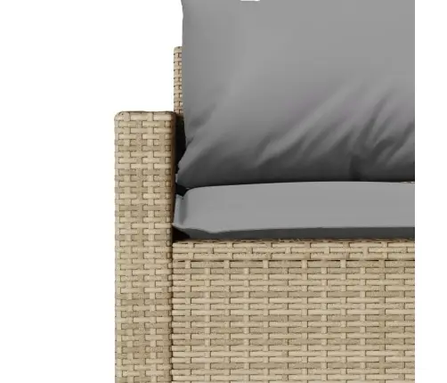 Trīsvietīgs Dārza Dīvāns Ar Matračiem, Bēša Pe Rotangpalma Vidaxl