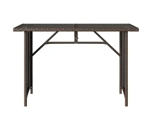 Dārza Galds, Stikla Virsma, Brūns, 110X68X70 Cm, Pe Rotangpalma Vidaxl