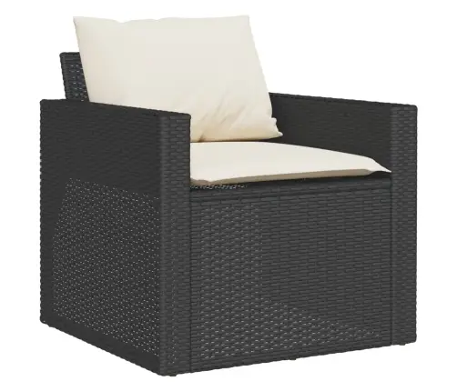 4-Osaline Aiadiivani Komplekt Patjadega, Must, Polürotang