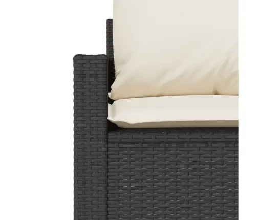 4-Osaline Aiadiivani Komplekt Patjadega, Must, Polürotang