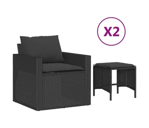 4-Daļīgs Dārza Dīvāna Komplekts Ar Matračiem, Pe Rotangpalma Vidaxl