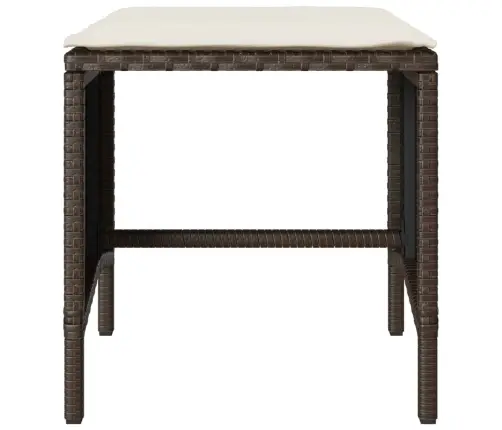 Sofos Komplektas Su Pagalvėlėmis, 4 Dalių, Rudas, Poliratanas