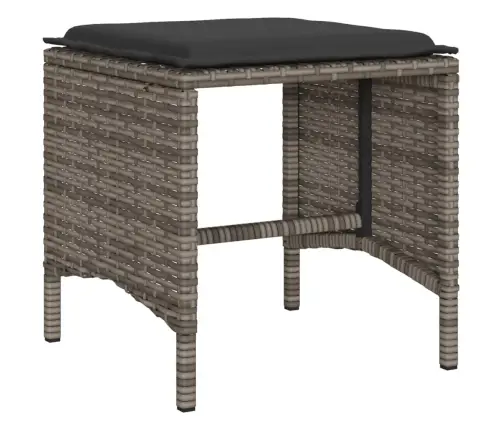 4-Osaline Aiamööbli Komplekt Patjadega, Hall, Polürotang