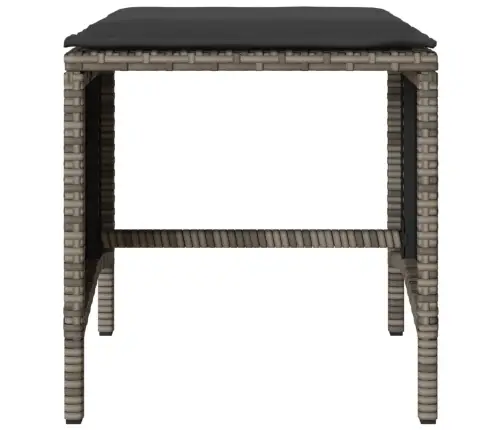 4-Osaline Aiamööbli Komplekt Patjadega, Hall, Polürotang