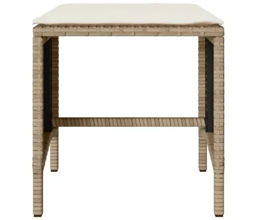 4-Daļīgs Dārza Dīvāna Komplekts, Matrači, Bēša Pe Rotangpalma Vidaxl