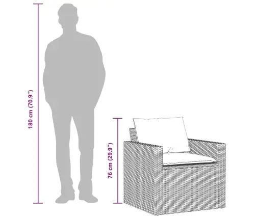 4-Daļīgs Dārza Dīvāna Komplekts, Matrači, Bēša Pe Rotangpalma Vidaxl