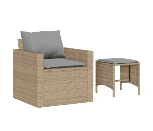 4-Osaline Aiadiivani Komplekt Patjadega, Beež, Polürotang