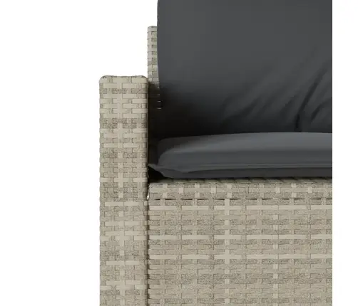 4-Daļīgs Dārza Dīvānu Komplekts,Matrači, Gaiši Pelēka Pe Pinums Vidaxl