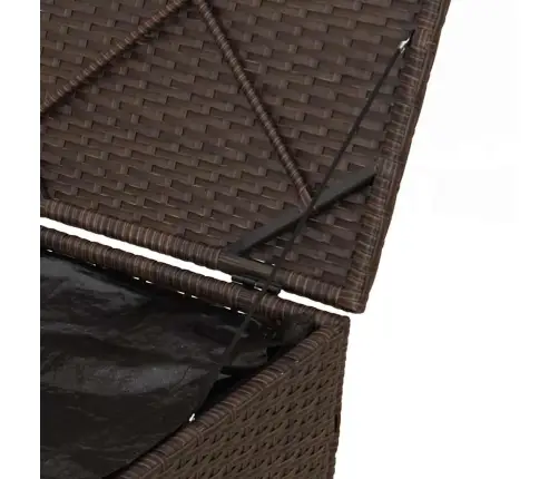 Āra Uzglabāšanas Kaste Brūna Un Krēmkrāsas Rotangpalma Vidēja Vidaxl