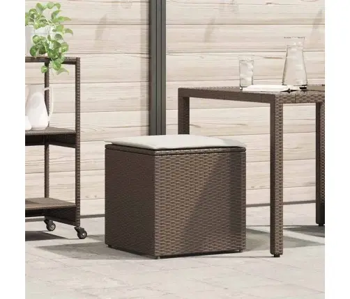 Āra Uzglabāšanas Kaste Brūna Un Krēmkrāsas Rotangpalma Vidēja Vidaxl