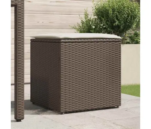 Āra Uzglabāšanas Kaste Brūna Un Krēmkrāsas Rotangpalma Vidēja Vidaxl