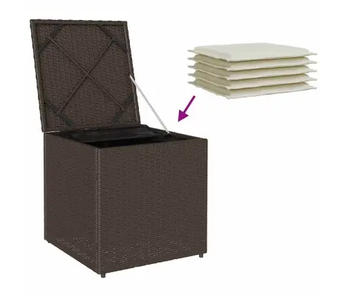 Āra Uzglabāšanas Kaste Brūna Un Krēmkrāsas Rotangpalma Vidēja Vidaxl