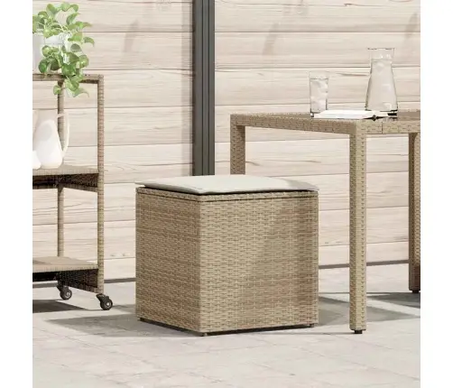 Padjakarp Ladustamisega Beež 50 X 50 X 50 Cm Polürotang