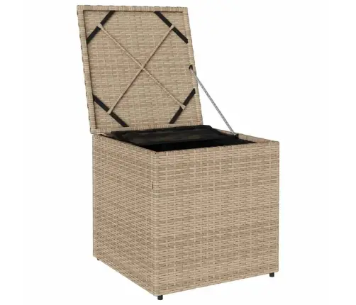 Padjakarp Ladustamisega Beež 50 X 50 X 50 Cm Polürotang