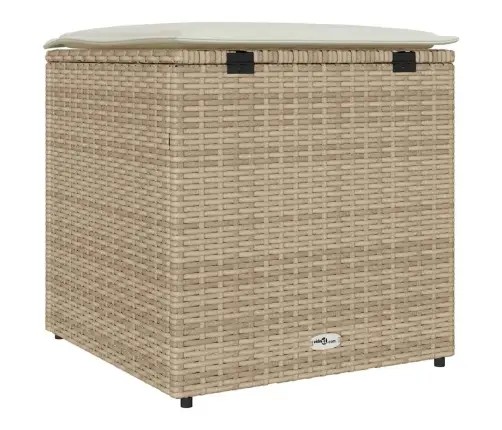 Padjakarp Ladustamisega Beež 50 X 50 X 50 Cm Polürotang