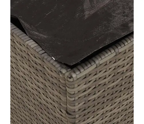 Pagalvėlės Dėžutė Su Saugykla Pilka 50 X 50 X 50 Cm Poliratanas