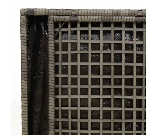 Pagalvėlės Dėžutė Su Saugykla Pilka 50 X 50 X 50 Cm Poliratanas