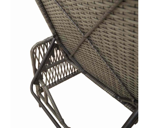 Saulės Gultas Su Pagalve Pilka 157 X 55 X 92Cm Poliratanas