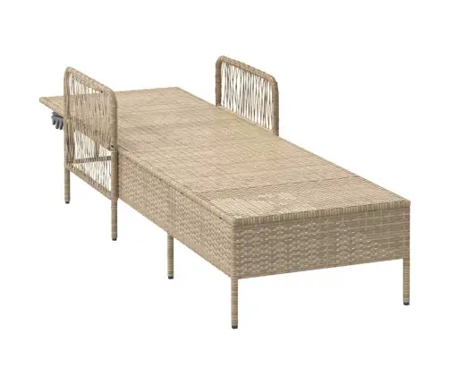 Lamamistool Padjaga 1-Isik Beež 157 X 55 X 92Cm Polürotang