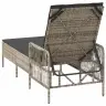 Sauļošanās Krēsls Gaiši Pelēks Pe Rotangpalma 157 X 55 X 92 Cm Vidaxl